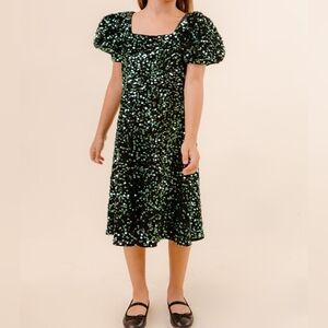 Ivy City Co Green Sequin Dress For Girls -size 3T